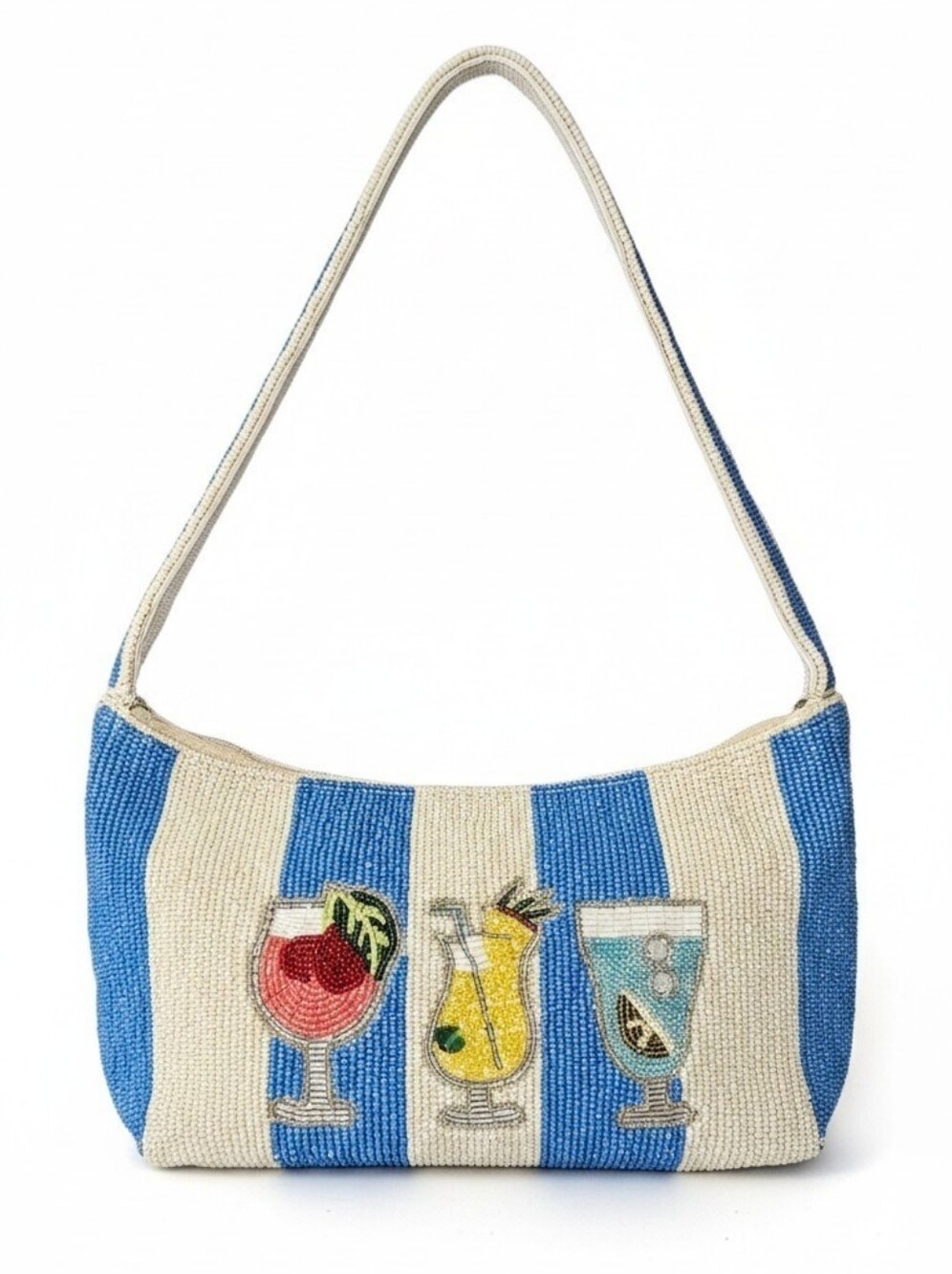 NWT Viral Beaded Cocktail Shoulder Bag with Matching Beaded Cocktail Purse Charm - Picture 2 of 16